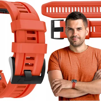 Řemínek na hodinky Rychloupínací řemínek QuickFit pro Garmin Fenix 6x/6x pro chytré hodinky, oranžový řemínek
