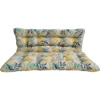 Zahradní nábytek Polstr a opěrka na zahradní houpačku - 170 cm - barevné listy - 170 cm