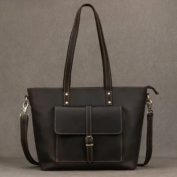 Kabelka Dámská prostorná shopper kabelka Barva (Varianta): Tmavě hnědá