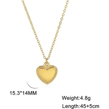 Náhrdelník Ocelový náhrdelník srdce | dámský šperk - Styl C Gold