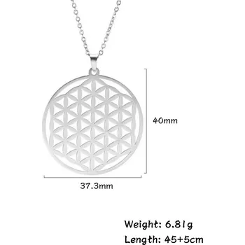 Náhrdelník Náhrdelník květ života ocelový | dámský šperk - Styl 1 Ocel , 45-50 cm