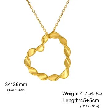 Náhrdelník Ocelový náhrdelník srdce | dámský šperk - Styl K Gold