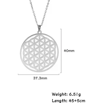 Náhrdelník Náhrdelník květ života ocelový | dámský šperk - Styl 2 Ocel , 45-50 cm