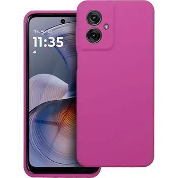 Pouzdro na mobilní telefon Silikonové pouzdro Silicone 2mm – Motorola G55 5G, růžové (Silikonové pouzdro Silicone 2mm – růžové s mikrofibrovou výstelkou pro Motorola Moto G55 5G)