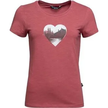 Dámské tričko s krátkým rukávem Chillaz Gandia Mountain Heart W red 34 (XS)
