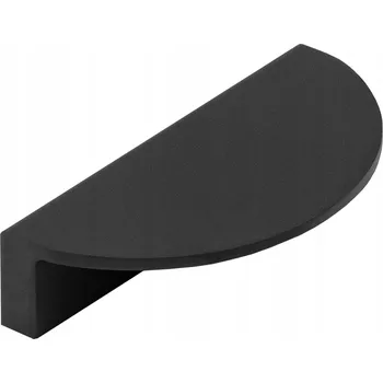 Nábytkové kování Nábytková úchytka černá matná, hranová úchytka na nábytek, pro skříňky a zásuvky, 80 mm