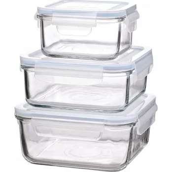 Dóza na potraviny Skleněné dózy Glasslock, sada 3 kusů