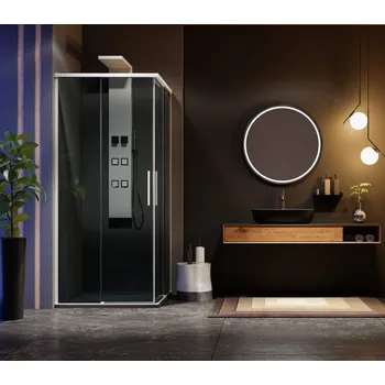 Aquatek Čtvercová sprchová zástěna X-FAKTOR A4 100 cm s posuvnými dveřmi