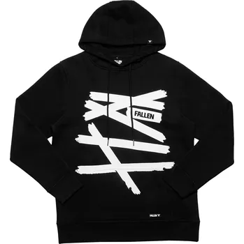 Pánská mikina FALLEN mikina - Retro Hoodie Black White (BLACK WHITE) velikost: S