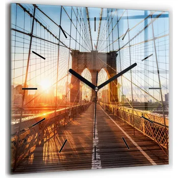 Hodiny Nástěnné hodiny Wallfluent hnědé 60 cm