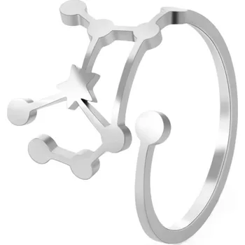 Prsten Dámský otevřený prsten znamení zvěrokruhu | prstýnek, šperk - Panna ocel