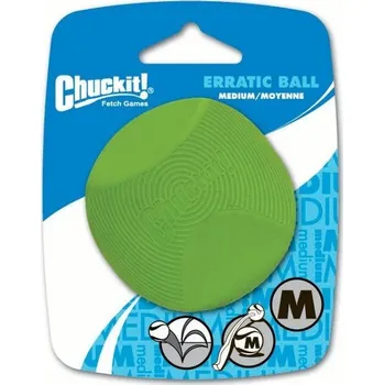 Hračka pro psa Chuckit! Míček Erratic Medium 6,5 cm (Hračky pro psy Chuckit! Míčky pro psy a do házečů Chuckit! Medium. Aportovací gumové míčky speciálního tvaru s nevypočitatelným odskokem. Větší zábava při hře.)