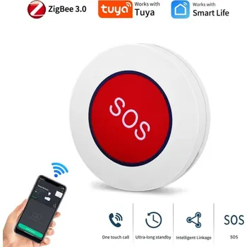 Centrální jednotka pro chytrou domácnost Bezdrátové SOS tlačítko pro seniory alarm Zigbee Tuya