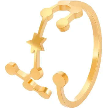 Prsten Dámský otevřený prsten znamení zvěrokruhu | prstýnek, šperk - Scorpio Gold