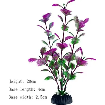 Dekorace do akvária Umělé rostliny do akvária pro dekoraci | akvarijní dekorace | vodní tráva - Fialová 3