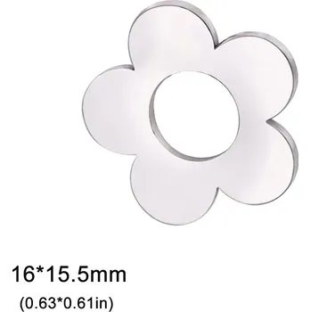 Přívěsek Přívěsky z oceli květiny | šperkové komponenty 5 ks - Styl 7 Ocel