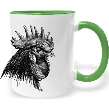 Hrnek - Kohout 2 Barva: Zelená