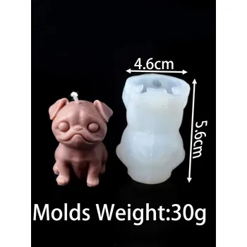 Forma na pečení Silikonová forma s motivem psa | dekorace pes, odlévací forma, forma na svíčky a dekorace pes - 03