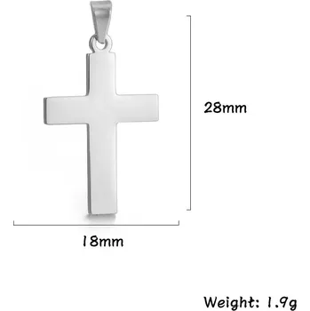 Přívěsek Křížový přívěsek z nerezové oceli | ocelový přívěsek, šperky diy - ocelová barva