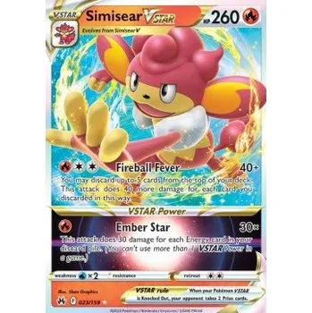 Karetní hra Pokémon CRZ 023/159 Simisear VSTAR - Crown Zenith