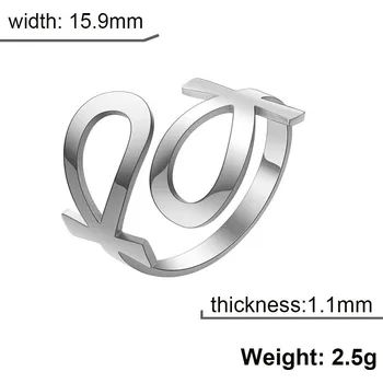 Prsten Egyptský nastavitelný prsten Ankh | ocelový šperk - Barva oceli
