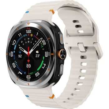 Příslušenství k chytrým hodinkám VSECHNONAMOBIL 88596 WAVY Silikonový řemínek pro Samsung Galaxy Watch Ultra / Watch Ultra 2025 STARLIGHT