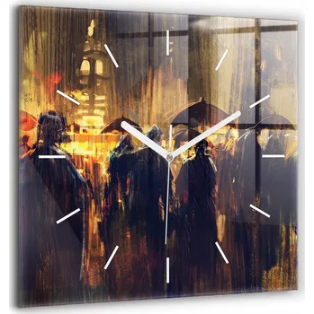 Hodiny Nástěnné hodiny Wallfluent hnědé 60 cm