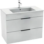 Jika Cube Skříňka s umyvadlem 80x43x62,2 cm, 2x zásuvka, bílá/bílá lesk