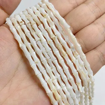 Dětské navlékací korálky 38 cm Šňůra perleťových korálků | korálky na šperky, přírodní perleť - Č.1 4x8mm