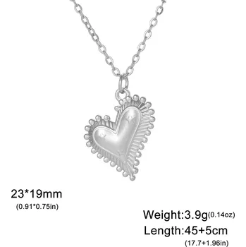 Náhrdelník Ocelový náhrdelník srdce | dámský šperk - Styl L ocel