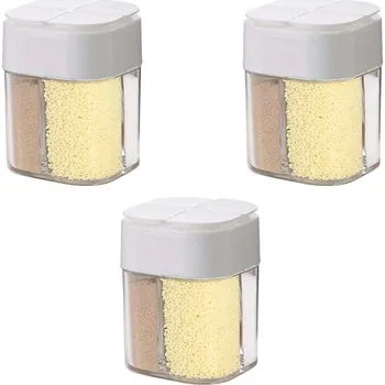 Dóza na potraviny Cestovní kořenka 4v1 s víčkem | dóza na koření, přenosná kořenka - 3KS bílá