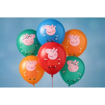 Balónek Balónky latexové Prasátko Peppa 6ks, 30cm