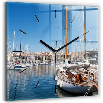 Hodiny Nástěnné hodiny Wallfluent, odstíny modré, 30 cm