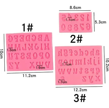 Forma na pečení Silikonová forma na dort a čokoládu | cukrářské potřeby, silikonové formy, číslice a písmena - 3ks růžové