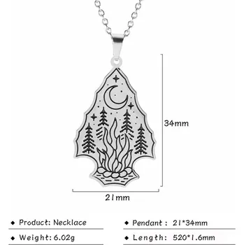 Náhrdelník Nerezový náhrdelník s přívěskem | Řetízek - táborářská ocel