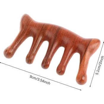 hřeben Dřevěný masážní hřeben na vlasy | hřeben, kartáč - A4