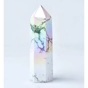 Přírodní minerální krystalová věž | Minerální kameny, ochranný kámen - Aura Howlit , 70-80 mm