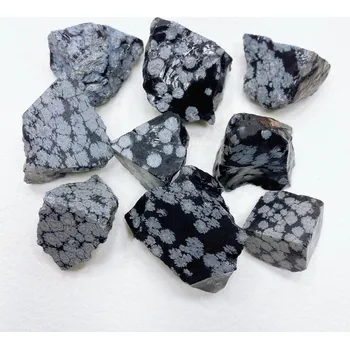 Dekorace do akvária Minerální kámen přírodní na dekorace | přírodní kámen, dekorace do akvária - Obsidián sněhové vločky , 190-210 g