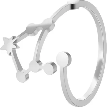 Prsten Dámský otevřený prsten znamení zvěrokruhu | prstýnek, šperk - Libra Steel