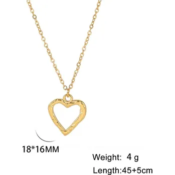 Náhrdelník Ocelový náhrdelník srdce | dámský šperk - Styl G Gold