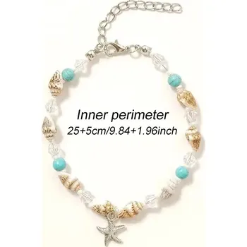 Náramek Letní náramek modré oko na nohu | dámský šperk - Ulita