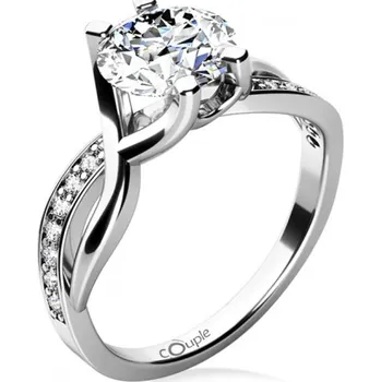 Prsten Couple, Maui – zásnubní prsten z bílého zlata, vel. 55, prům. 17.5 mm, 585-45-1-5065.1B00.0.55.001