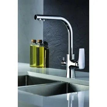 Vodovodní baterie Kuchyňská stojánková baterie Blue Water TIVOLI stříbrná