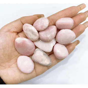 Přírodní kámen Přírodní leštěný kámen pro energii a dekoraci | krystal dekorace | přírodní minerály - Růžový opál , 100 gramů
