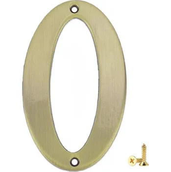 Domovní cedule Kovová čísla domu | čísla na dům | domovní čísla - 7x5 cm , Bronz 0