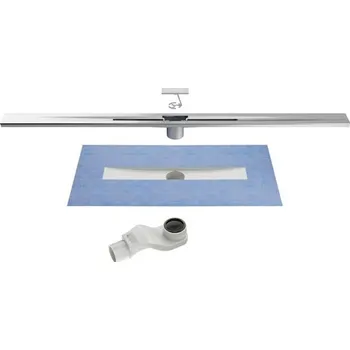 Jika Pure Sprchový žlab 100 cm, řezatelný, kryt nerez satin