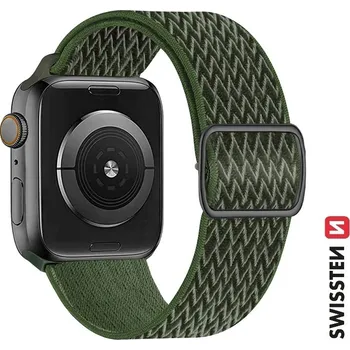 Řemínek na hodinky Swissten ŘEMÍNEK PRO APPLE WATCH NYLONOVÝ 38 / 40 / 41 MM KHAKI (SE SPONOU)