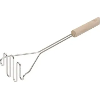 Mačkadlo na brambory mačkadlo brambor SPIRÁLA 9 x26cm, malé, kov/dřevo