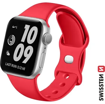 Řemínek na hodinky Swissten ŘEMÍNEK PRO APPLE WATCH SILIKONOVÝ 38 / 40 / 41 MM ČERVENÝ