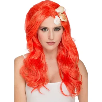 Karnevalová paruka Paruka Mořská panna - oranžová